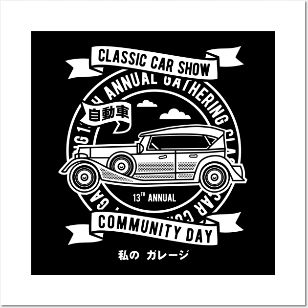 Classic Car Show Community Day Wall Art by Rebus28